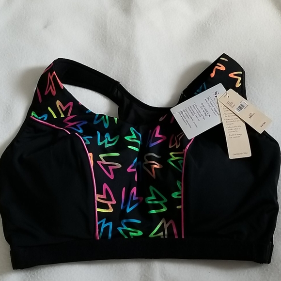 CACIQUE  HIGH IMPACT  BLACK SPORT BRA - Picture 5 of 6